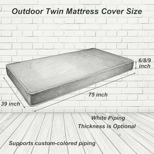 Outdoor Twin Daybed Mattress Cover - Image 2