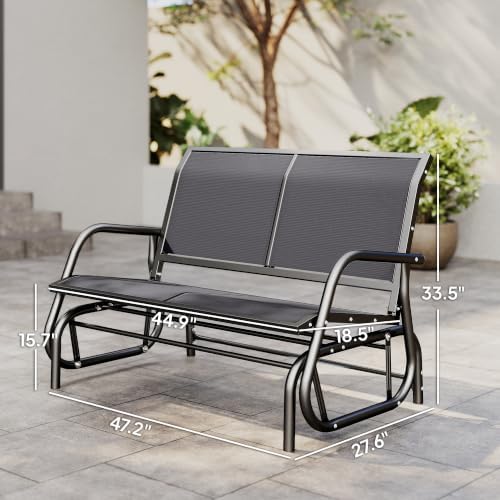 Outsunny 2-Person Outdoor Glider Bench - Image 3