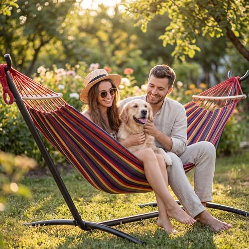 Everyfun Double Hammock with Stand - Image 2