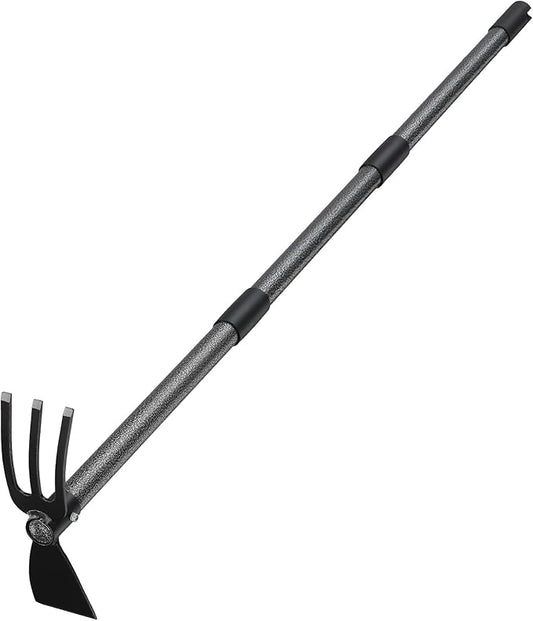 Hoe Garden Tool, 45 Inch Garden Hoe Long Handle for Weeding, Hoe Cultivator 2 in 1 Hand Garden Tools for Gardening Planting