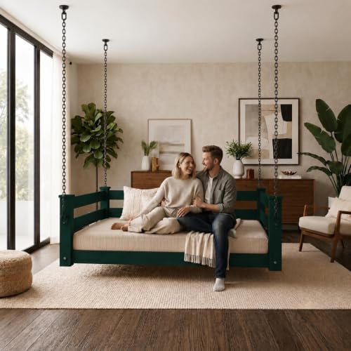 Amish Made Dark Green Twin Bed Hanging Daybed Made in USA - Image 6