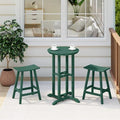 Outdoor Bar Table, Patio Bar Table 3-Pieces Set Bistro Dining Table Pub Table by Costaelm