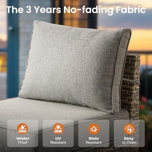 ovios 10 Piece Patio Sectional Furniture - Image 6