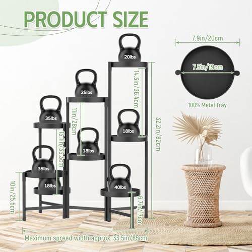 iDavosic.ly Plant Stand Indoor Outdoor, 8 Tier Metal Corner Shelf - Image 2