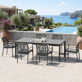 Modern Shade Woven Rope Outdoor Dining Chairs Set of 6, Fade Resistant by MODERNSHADE