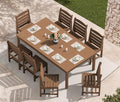 SERWALL Outdoor Dining Set, 9 Piece HDPE Armless Dining Set by SERWALL