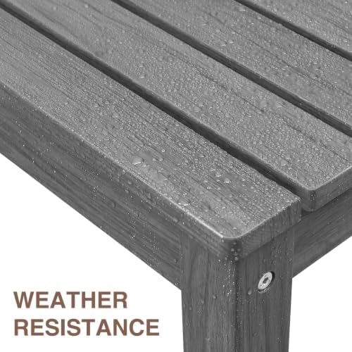 47" Outdoor Bench for 2-Person, 700 LBS Capacity, Light Grey - Image 5