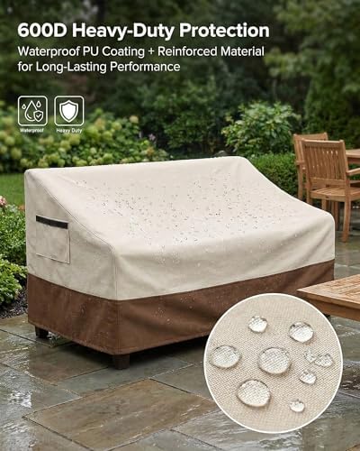 Outdoor Sofa Cover, Waterproof Patio Furniture Cover 76W x 32.7D x 33H inches - Image 4