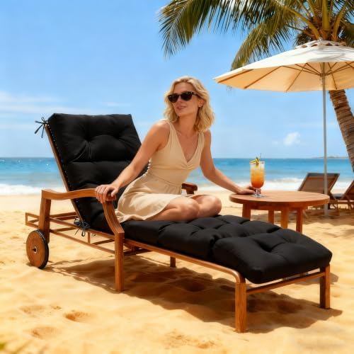 MTMR Chaise Lounge Cushion Outdoor, Patio Furniture Chair Pad, Waterproof - Image 2