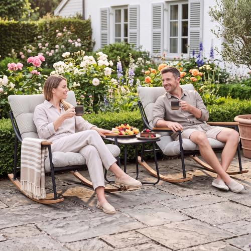 Outdoor Papasan Rocking Chair, All-Weather Rocking Chair - Image 6