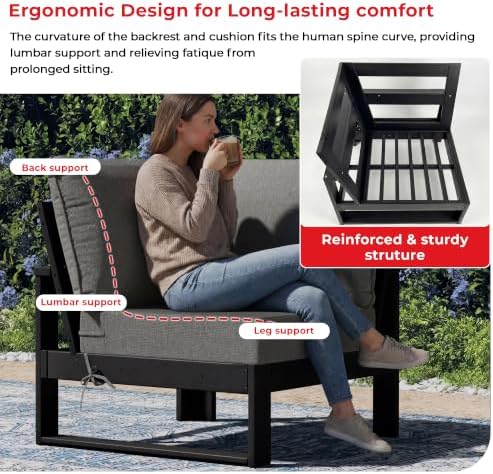 Rockaway Outdoor HDPE Sectional Corner Sofa Seat - Image 3