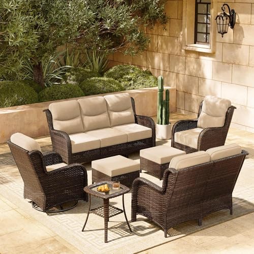 HILLGA 7-Piece Luxury Patio Furniture Set by HILLGA