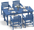 5-Piece Patio Dining Sets Outdoor Table and Chairs HDPE Outdoor Dining Set by FOOWINOUTDOORSHOW