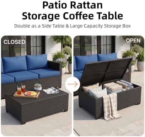 LazySunsets 5-Piece Outdoor Patio Furniture Set - Image 3