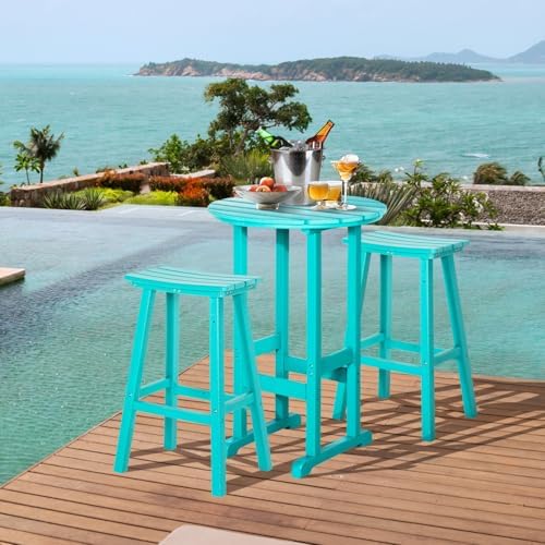 nalone Outdoor Bar Table and Chairs Set, HDPE Bar Table - Image 6