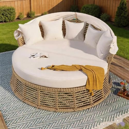 LUMISOL Wicker Rattan Outdoor Daybed - Image 3