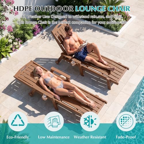 Domi Lounge Chair Outdoor Pool Patio Chaise Lounge Chairs Outside - Image 7
