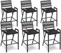 Sundale Outdoor Wicker Bar Stool, Counter Height Patio Chair by SundaleOutdoor
