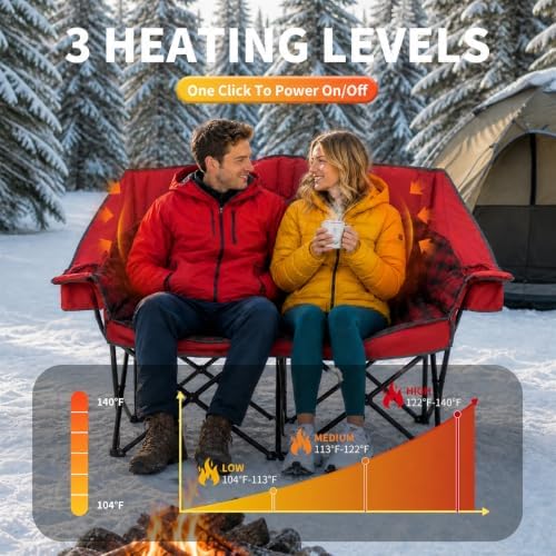 Heated Padded Double Camping Chair - Image 4