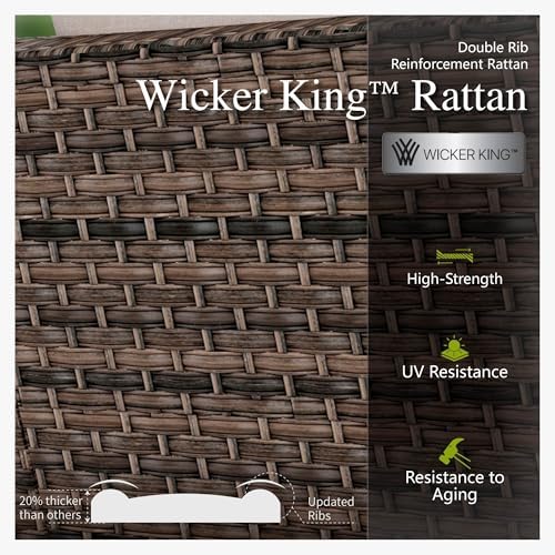 Sophia & William 8 Pieces Wicker Patio Furniture Set, Swivel Chairs - Image 3