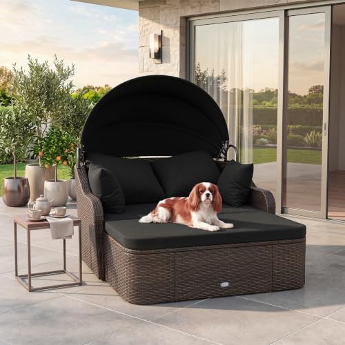 Tangkula PE Rattan Patio Daybed - Image 4