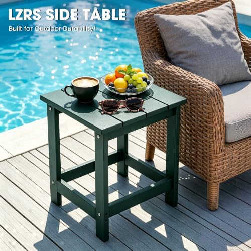 Patio Side Table, Heavy Duty HDPE Outdoor End Table - Image 6