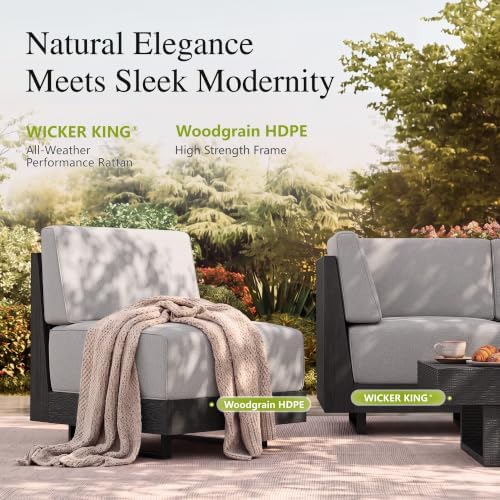 Sophia & William 6PCS HDPE Patio Sectional Furniture Set - Image 5