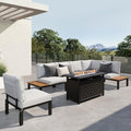 Sophia & William 6-Piece Metal Patio Sofa Sectional Set by SophiaWilliam