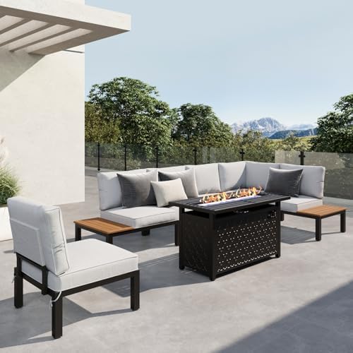 Sophia & William 6-Piece Metal Patio Sofa Sectional Set by SophiaWilliam