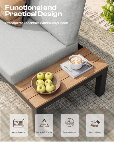 Aluminum Modular Outdoor Patio Furniture Set, Daybed Sectional - Image 5