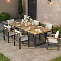 homary 7-Piece Teak & Aluminum Patio Dining Set by Homary