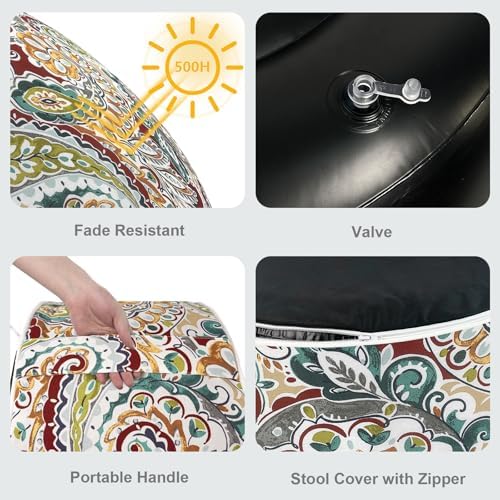 LVTXIII Inflatable Stool Ottoman Footrest - Image 4