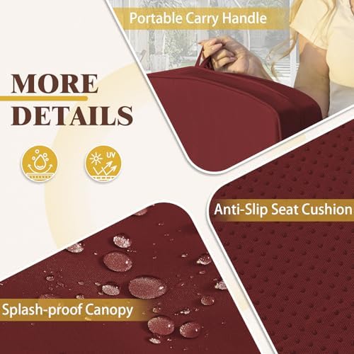3 Seat Outdoor Patio Porch Swing - Image 4