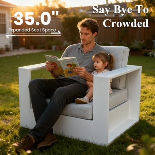 5 Piece Oversized Aluminum Outdoor Furniture Set - Image 3