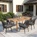 Patiorama 7 Piece Outdoor Dining Set, Cross Back by Patiorama