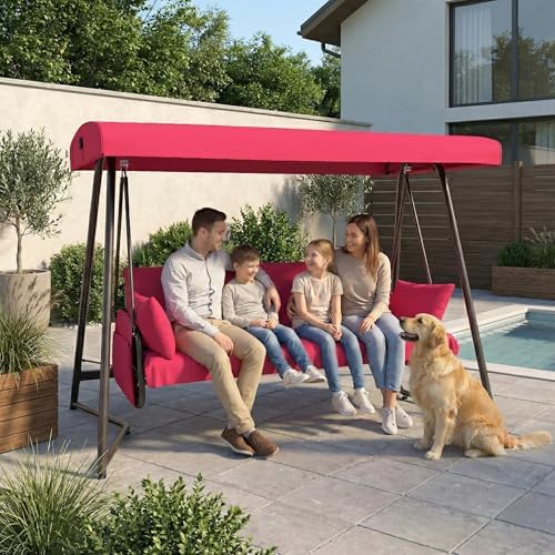 3-4 Seat Oversized Outdoor Porch Swing - Image 2
