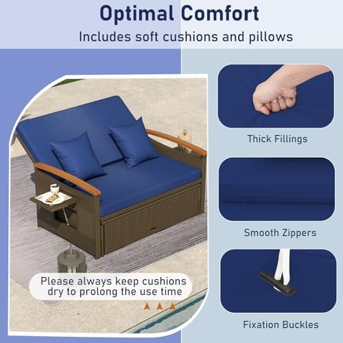 RELAX4LIFE Wicker Patio Outdoor Daybed - Image 5