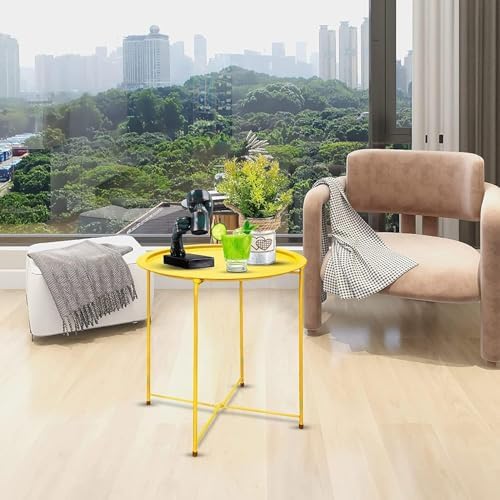 Small Side Table, Round End Table, Outdoor Side Table - Image 2