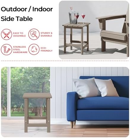 Square Outdoor Side Tables, Adirondack Patio Tables - Image 4
