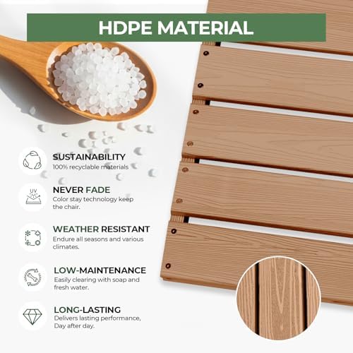 HDPE Outdoor Patio Bistro Square High Top Table, Bar Height - Image 7