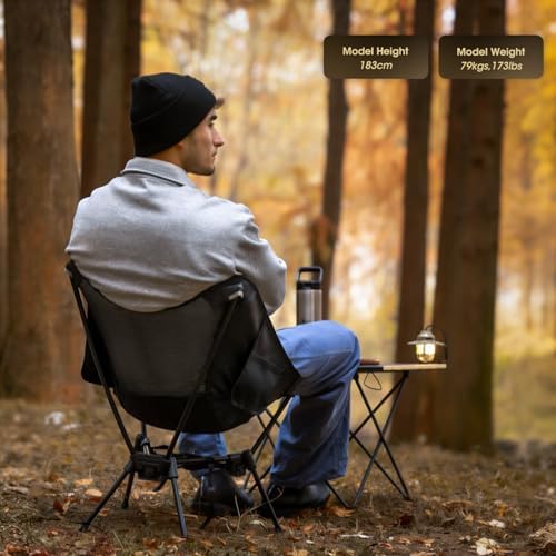 MOON LENCE 2 Pack Portable Camping Chairs Backpacking Chair - Image 5