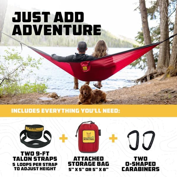 Wise Owl Outfitters Hammock for Camping Double Hammocks Gear for The Outdoors - Image 4