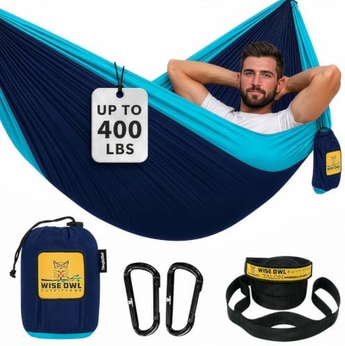 Wise Owl Outfitters Camping Hammock – up to 500lbs Portable Hammock by WiseOwlOutfitters