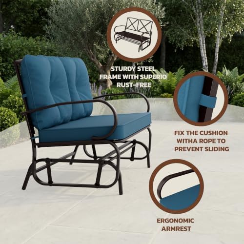 Outdoor Swing Glider Rocking Chair Patio Bench - Image 5
