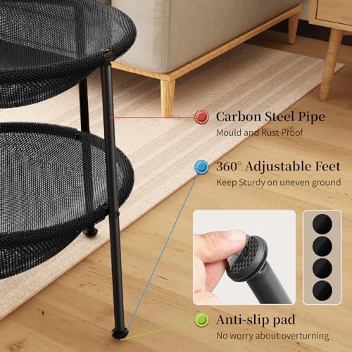 Double Cat Bed Black, Breathable - Image 3