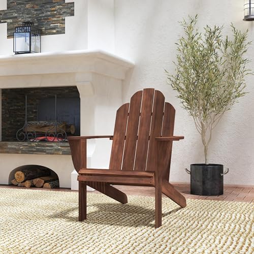 Linon Home Dcor Home Decor Teak Wood Stock Chair, 30.4" wx37.6 dx37.8 h - Image 2
