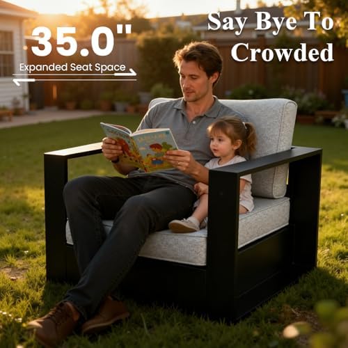 5 Piece Oversized Aluminum Outdoor Furniture Set - Image 3