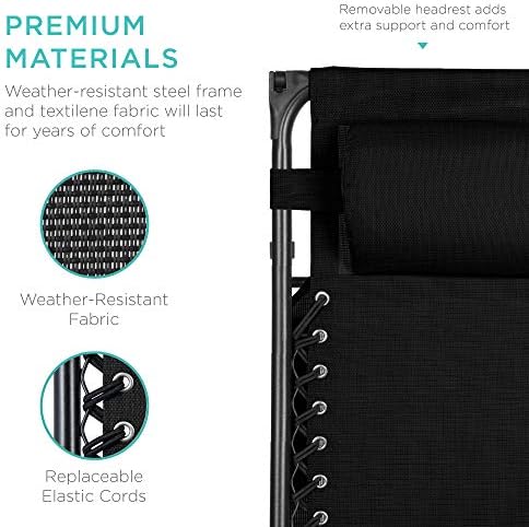 Best Choice Products Zero Gravity Chair Recliner w/ Canopy Shade - Image 4