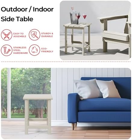 Square Outdoor Side Tables, Adirondack Patio Tables - Image 4