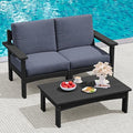 SERWALL 3 Pieces Patio Conversation Set, Loveseat by SERWALL